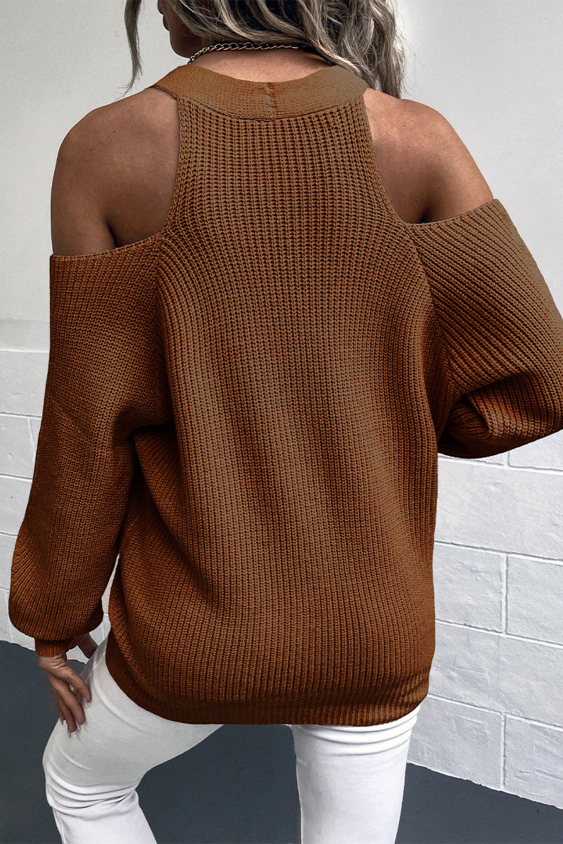 Casual Solid Buckle Solid Color V Neck Tops