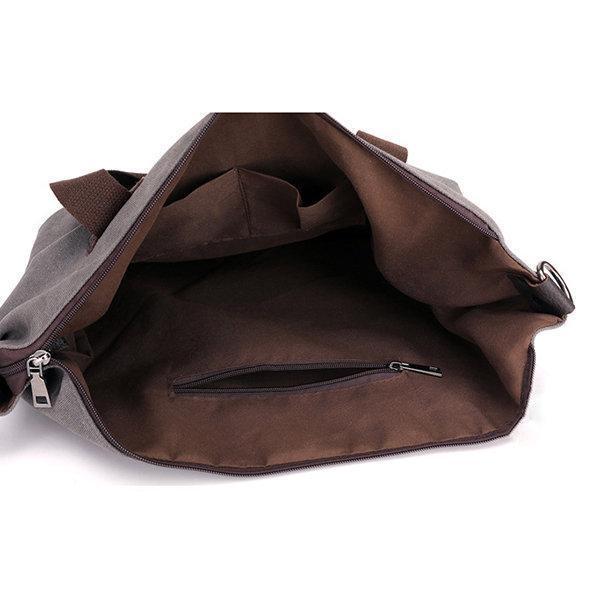 KVKY Canvas Crossbody Bag Large Capacity Patchwork Tote Bag