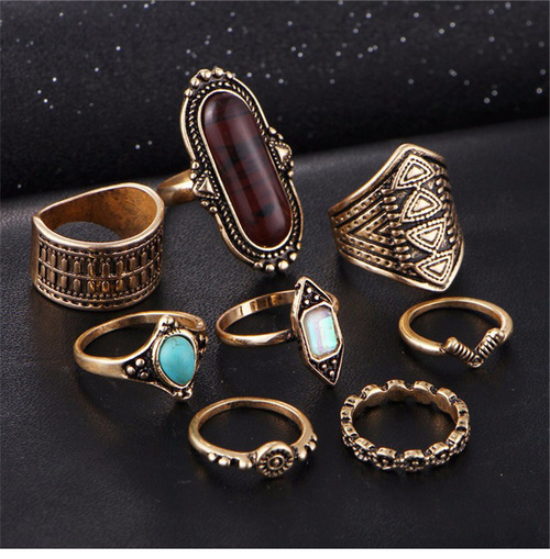 Bohemian Vintage 7PCS Ring Set