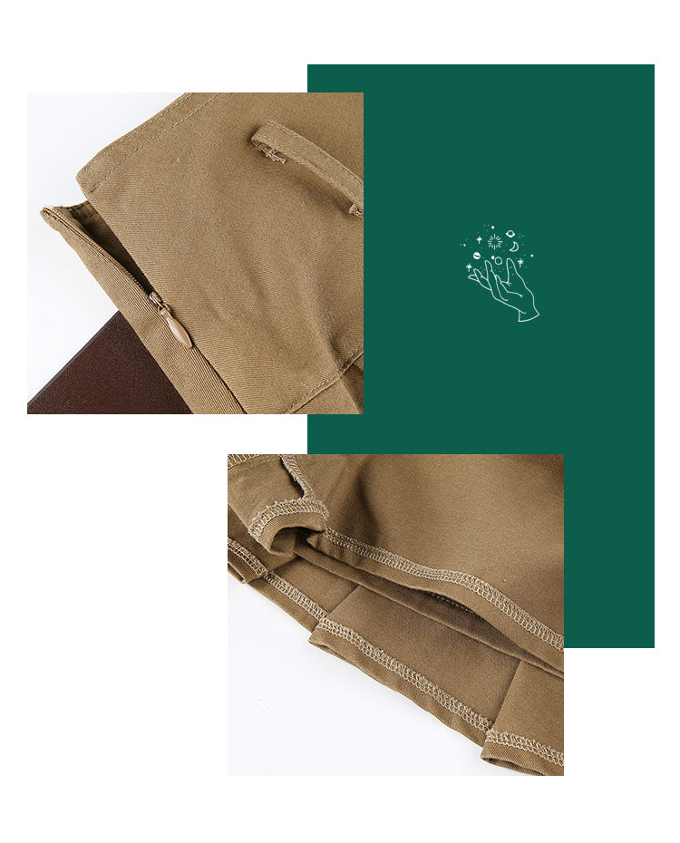 Y2K Corduroy Pleated Mini Skirt