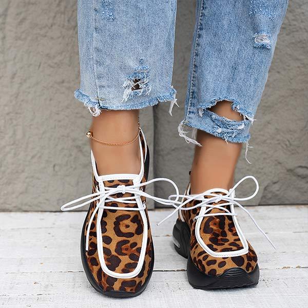 Women'S Lace-Up Casual Platform Sneakers 01853820C