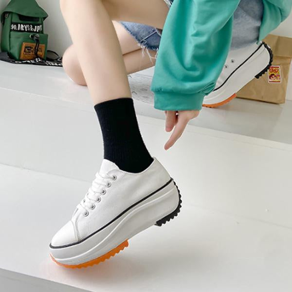 Women's Platform Casual Breathable Canvas Sneakers 08176084C