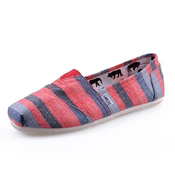 Women's Fashion Print Casual Flat Canvas Shoes 85696254S