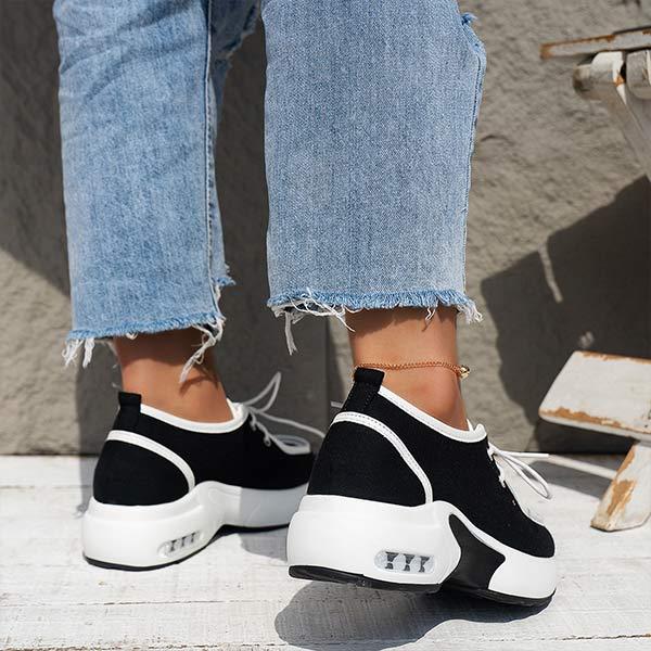 Women'S Lace-Up Casual Platform Sneakers 01853820C