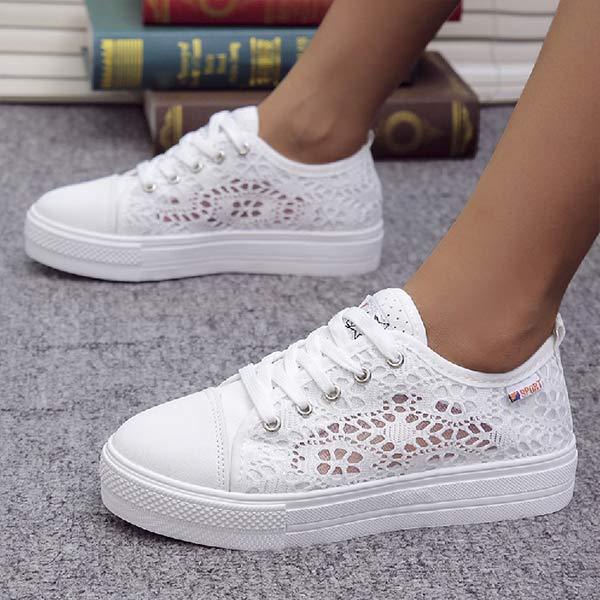 Women'S Mesh Lace-Up Front Casual Sneakers 04158906