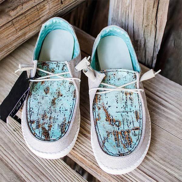 Women's Comfort Flat Casual Low Top Canvas Shoes 14350984C