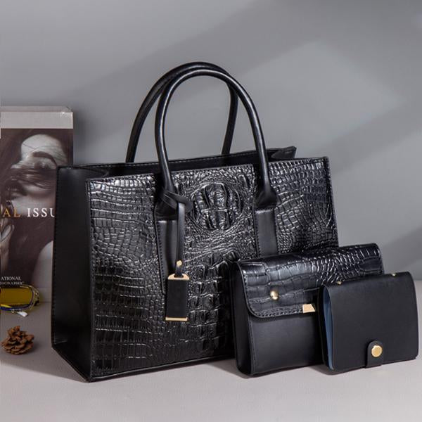 Women's Large Capacity Crocodile Print Shoulder Tote Bag 42227036C