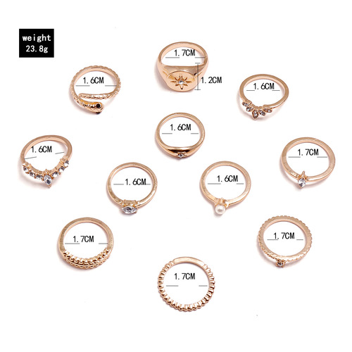 Bohemian Vintage 11PCS Ring Set