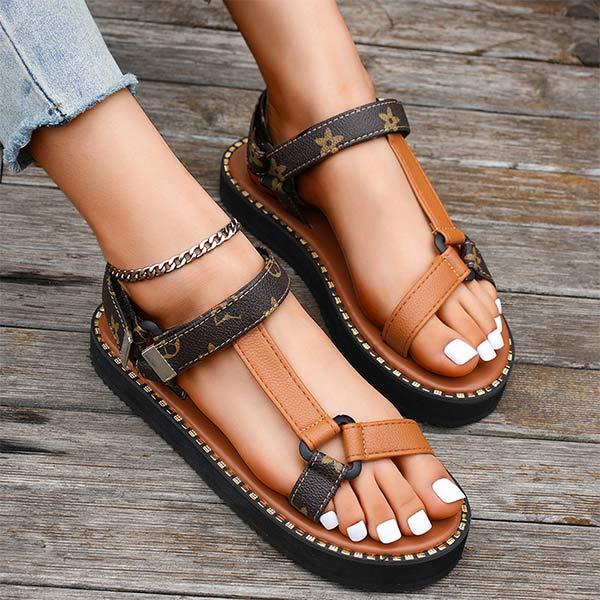 Women's Platform Print Velcro Sandals 15442500C