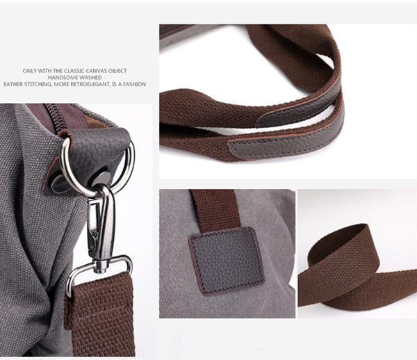 KVKY Canvas Crossbody Bag Large Capacity Patchwork Tote Bag