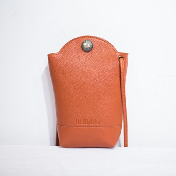 Casual Little Bucket Bag Phone Bag PU Crossbody Bag