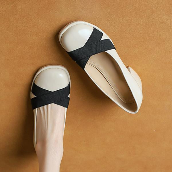 Women's Elegant Colorblock Chunky Heel Mary Jane Shoes 27523642C