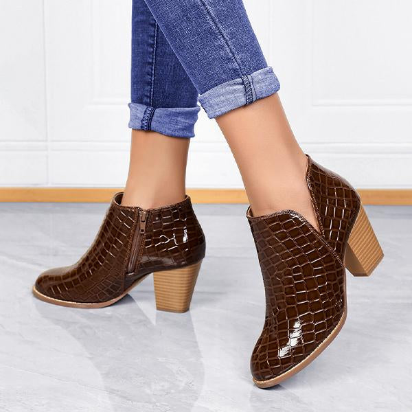 Women's Fashion Chunky Heel Chelsea Ankle Boots 28543560S