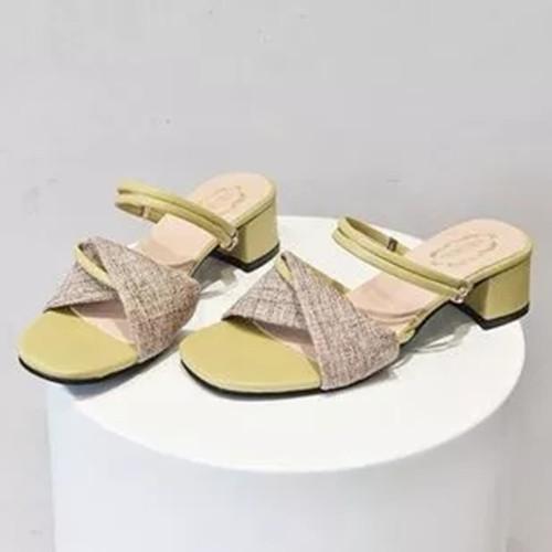 Women's Heels Leatherette Chunky Heel Slippers