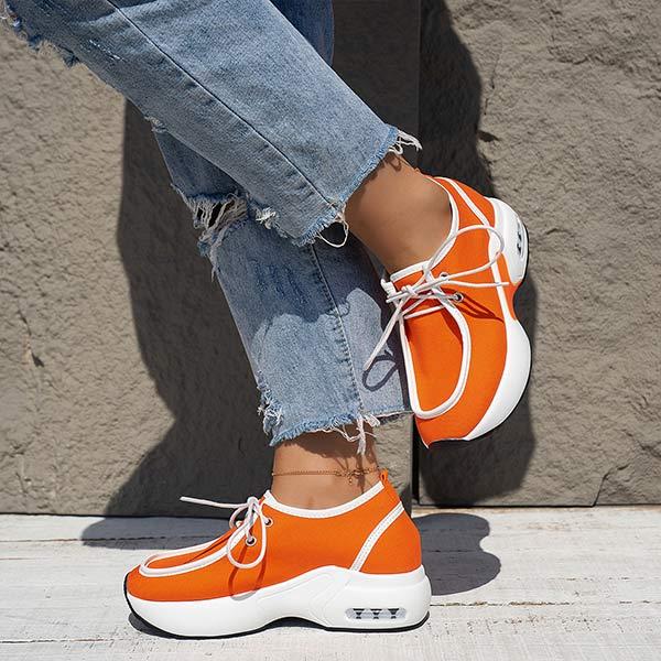 Women'S Lace-Up Casual Platform Sneakers 01853820C