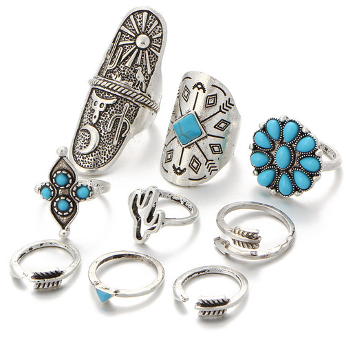 Bohemian Vintage 9PCS Ring Set