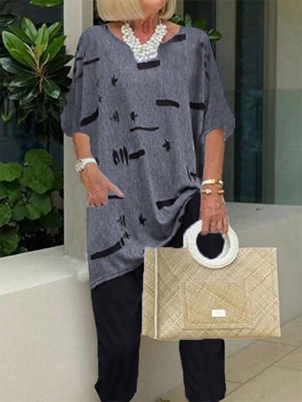 Women's Printed Two-Piece Suit