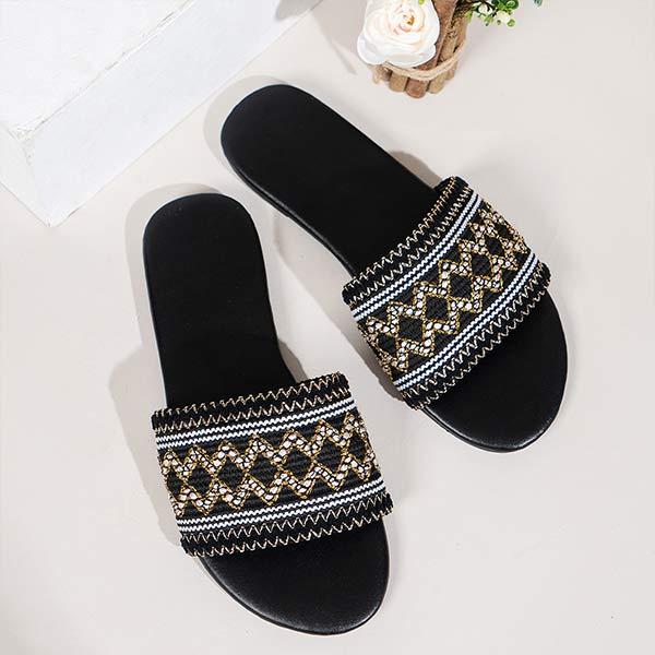Women'S Flat Ethnic Roman Sandals 90499188C