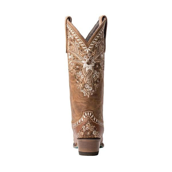 Women's Embroidered Rivets Retro Chunky Heel Boots 41598425C