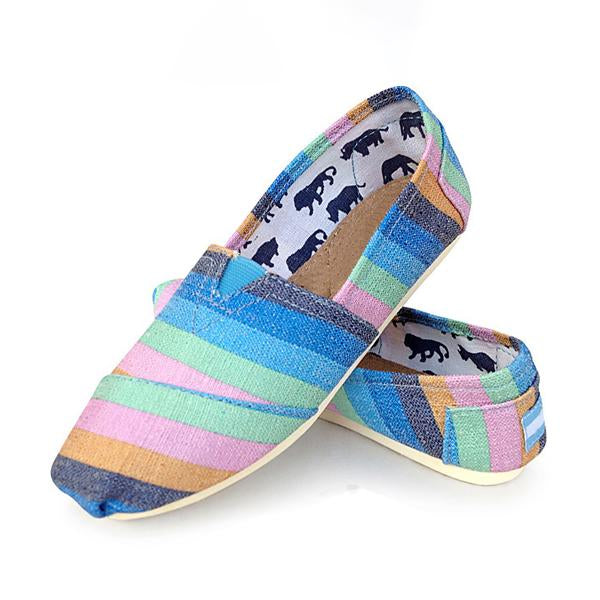 Women's Fashion Print Casual Flat Canvas Shoes 85696254S