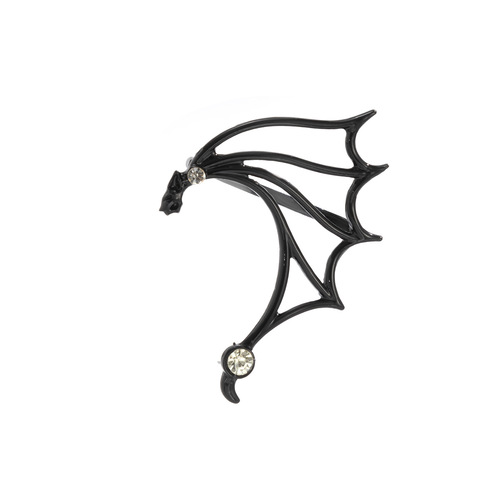 Black rhinestone Elves earrings