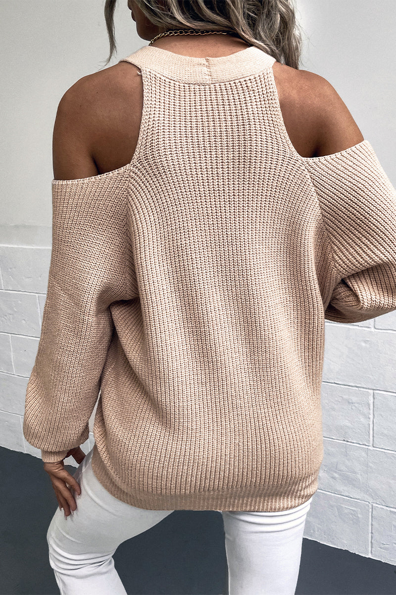Casual Solid Buckle Solid Color V Neck Tops