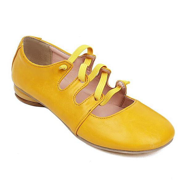Women's Elastic Band Round Toe Block Heel Mary Jane Shoes 39825645C