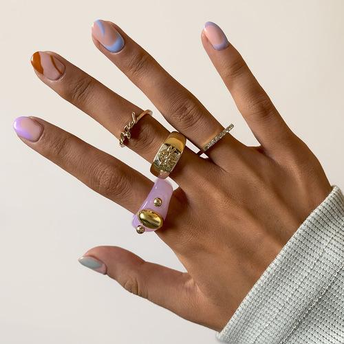 Retro Simplicity 5PCS Ring Set
