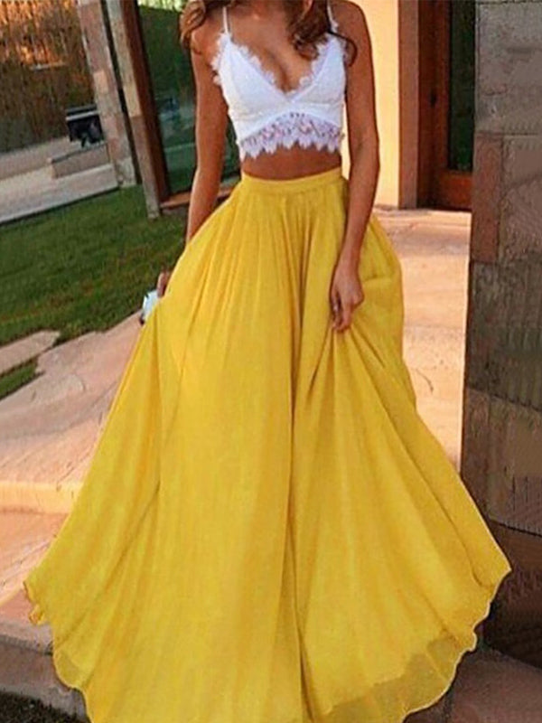 Women's Swing Satin Chiffon Skirt