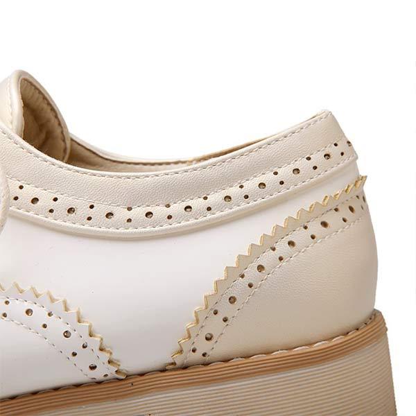 Women'S Lace-Up Color Block Shoes 98639658C
