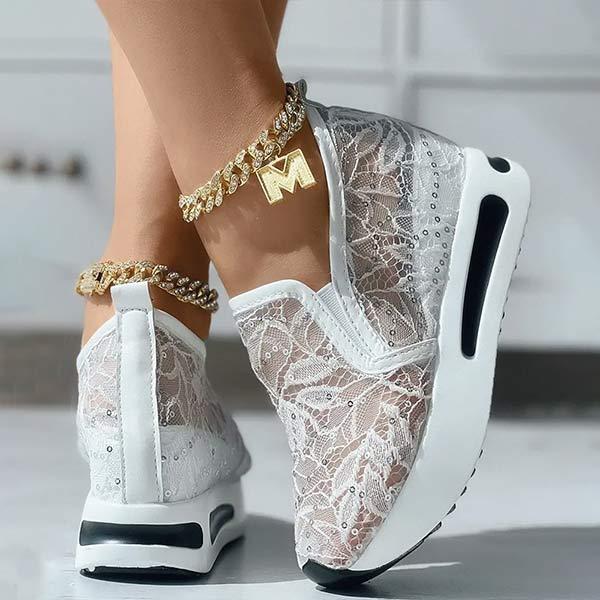 Women'S Mesh Breathable Casual Thick Soled Heightening Shoes 83759376C