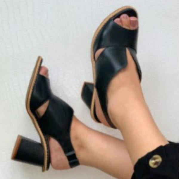 Women's Fashion Fish Mouth High Heel Breathable Sandals 57632944C