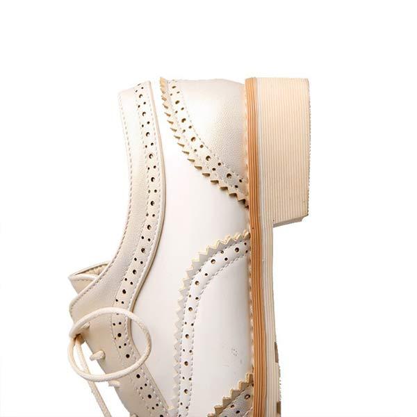Women'S Lace-Up Color Block Shoes 98639658C