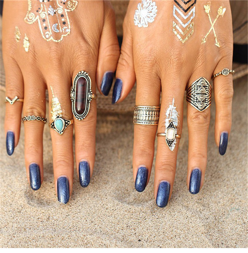 Bohemian Vintage 7PCS Ring Set