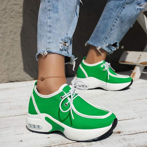 Women'S Lace-Up Casual Platform Sneakers 01853820C
