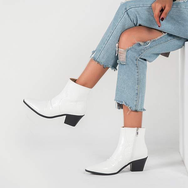 Women'S Chunky Heel Chelsea Booties 12081535C