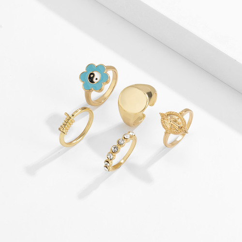 Retro Simplicity 5PCS Ring Set
