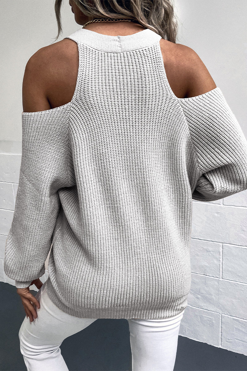 Casual Solid Buckle Solid Color V Neck Tops