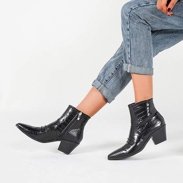 Women'S Chunky Heel Chelsea Booties 12081535C