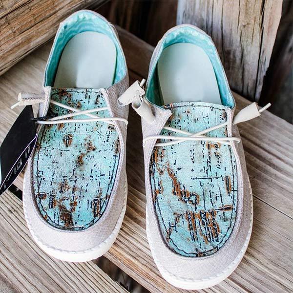 Women's Comfort Flat Casual Low Top Canvas Shoes 14350984C