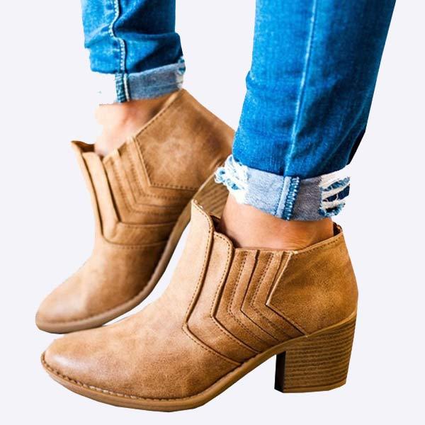 Women'S Chunky Heel Ankle Boots 16503656C