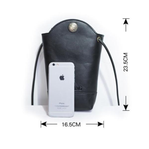 Casual Little Bucket Bag Phone Bag PU Crossbody Bag