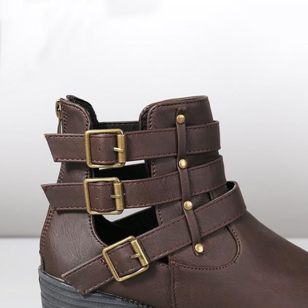 Women's Fashion Simple Chunky Heel Chelsea Boots 98316285S