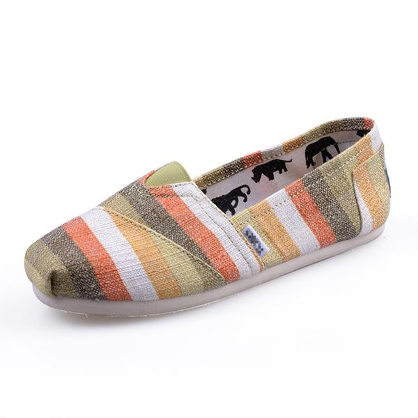 Women's Fashion Print Casual Flat Canvas Shoes 85696254S