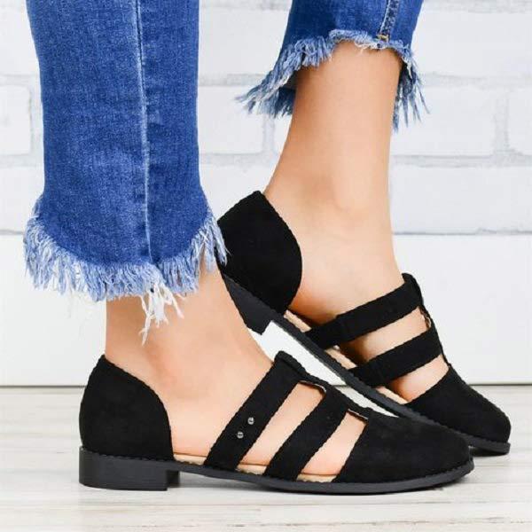 Women's Flat Hollow Sandals 35148940C