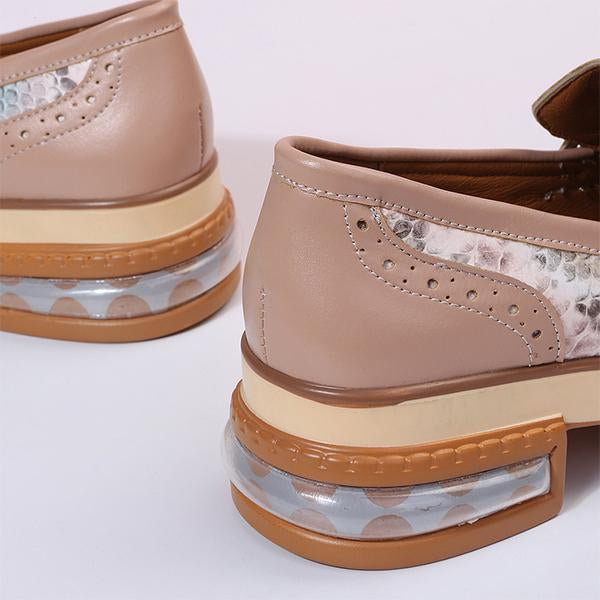Women's Fashion Rhinestone Snake Pattern Loafers 03568046S