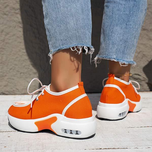 Women'S Lace-Up Casual Platform Sneakers 01853820C