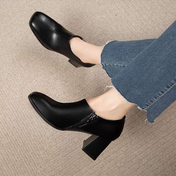 Women's Chunky Heel Fashion Shoes 19373615C
