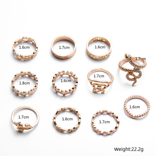 Bohemian Vintage 11PCS Ring Set