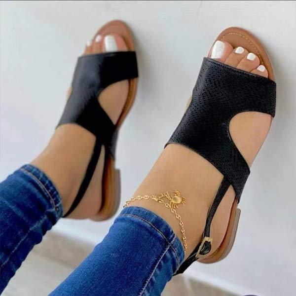 Women's Flat Fish Mouth Roman Sandals 49335202C